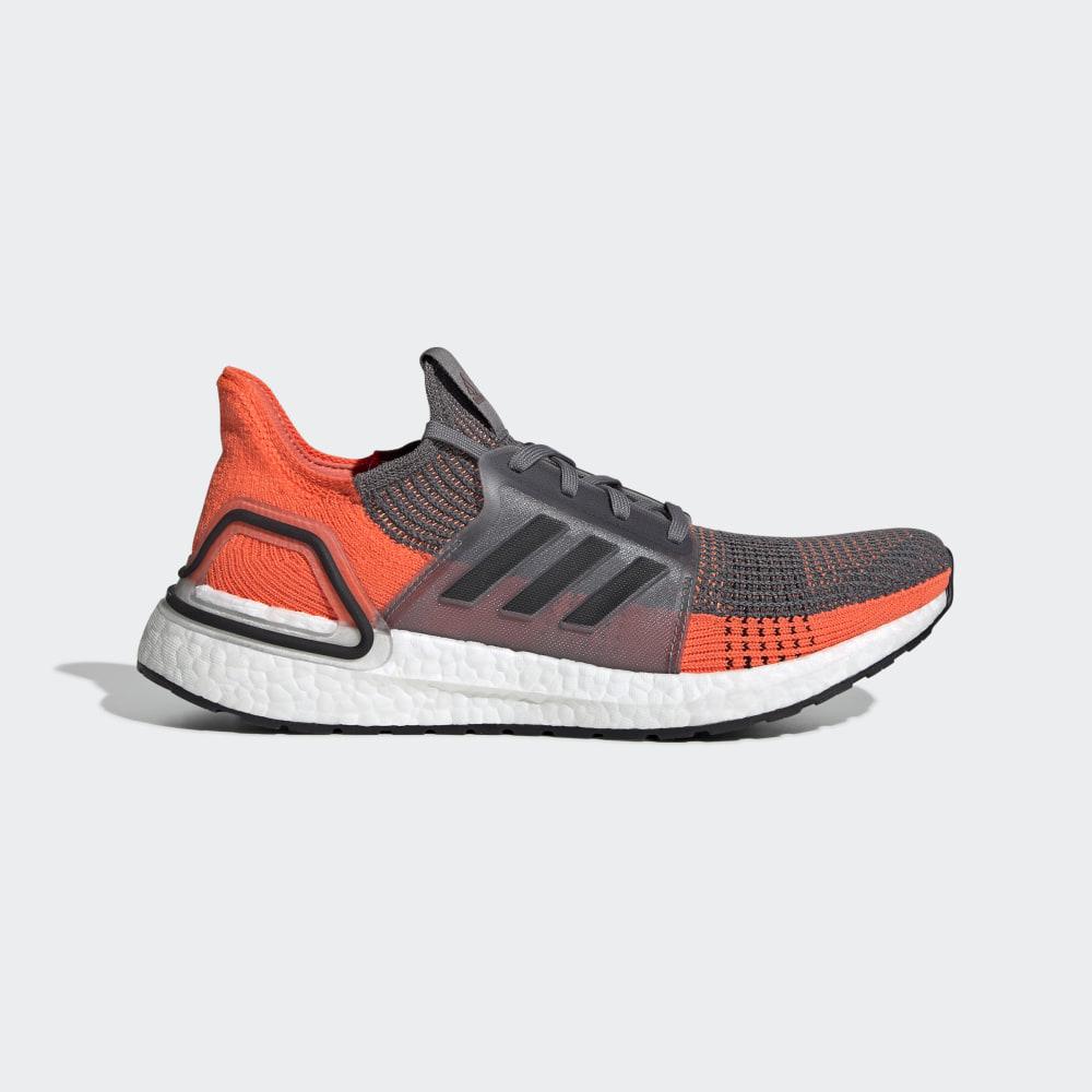 Adidas Men's Ultraboost 19 Running Shoes Grey/Black/Coral Ireland G27517